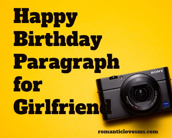 Happy Birthday Paragraph for Girlfriend