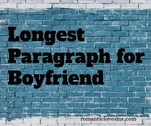 Longest Paragraph for Boyfriend